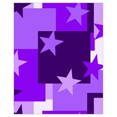Purple Stars Pattern Shape Drawstring Bag (small)