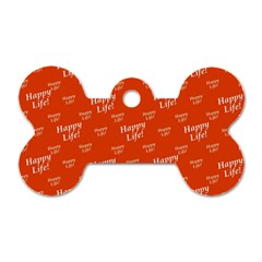 Motivational Happy Life Words Pattern Dog Tag Bone (two Sides) by dflcprintsclothing