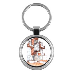 Rag Flats Onion Flats Llc Architecture Drawing Graffiti Architecture Key Chain (Round)