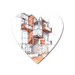 Rag Flats Onion Flats Llc Architecture Drawing Graffiti Architecture Heart Magnet