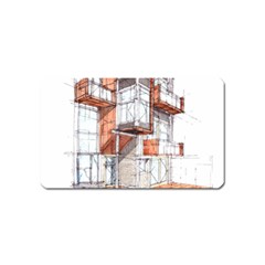 Rag Flats Onion Flats Llc Architecture Drawing Graffiti Architecture Magnet (Name Card)