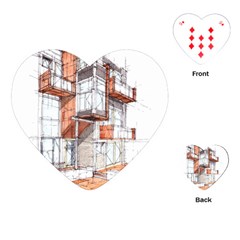 Rag Flats Onion Flats Llc Architecture Drawing Graffiti Architecture Playing Cards Single Design (Heart)