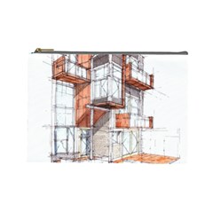 Rag Flats Onion Flats Llc Architecture Drawing Graffiti Architecture Cosmetic Bag (Large)