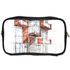 Rag Flats Onion Flats Llc Architecture Drawing Graffiti Architecture Toiletries Bag (One Side)