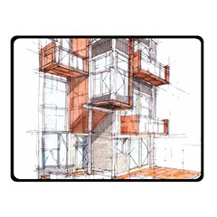 Rag Flats Onion Flats Llc Architecture Drawing Graffiti Architecture Fleece Blanket (Small)