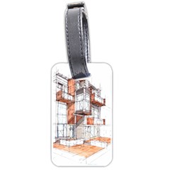 Rag Flats Onion Flats Llc Architecture Drawing Graffiti Architecture Luggage Tag (two sides)