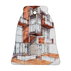 Rag Flats Onion Flats Llc Architecture Drawing Graffiti Architecture Bell Ornament (Two Sides)