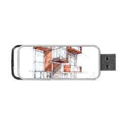 Rag Flats Onion Flats Llc Architecture Drawing Graffiti Architecture Portable USB Flash (Two Sides)