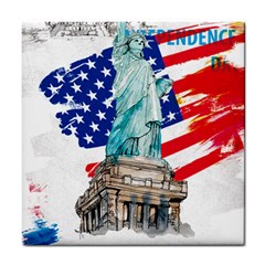 Statue Of Liberty Independence Day Poster Art Tile Coasters