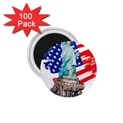 Statue Of Liberty Independence Day Poster Art 1.75  Magnets (100 pack) 