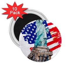 Statue Of Liberty Independence Day Poster Art 2.25  Magnets (10 pack) 