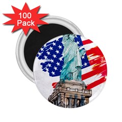 Statue Of Liberty Independence Day Poster Art 2.25  Magnets (100 pack) 