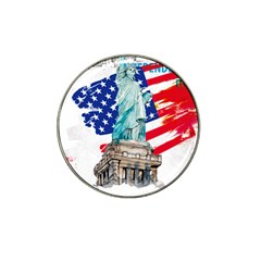 Statue Of Liberty Independence Day Poster Art Hat Clip Ball Marker