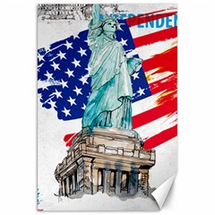 Statue Of Liberty Independence Day Poster Art Canvas 20  x 30 