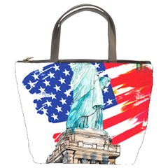 Statue Of Liberty Independence Day Poster Art Bucket Bag