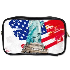 Statue Of Liberty Independence Day Poster Art Toiletries Bag (Two Sides)