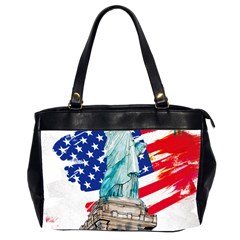 Statue Of Liberty Independence Day Poster Art Oversize Office Handbag (2 Sides)