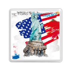 Statue Of Liberty Independence Day Poster Art Memory Card Reader (Square)
