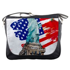 Statue Of Liberty Independence Day Poster Art Messenger Bag