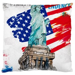 Statue Of Liberty Independence Day Poster Art Large Cushion Case (Two Sides)