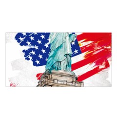 Statue Of Liberty Independence Day Poster Art Satin Shawl