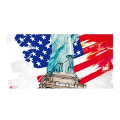 Statue Of Liberty Independence Day Poster Art Satin Wrap