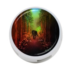 The Lonely Wolf In The Night 4-port Usb Hub (one Side) by FantasyWorld7