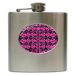 Floral To Be Happy Of In Soul And Mind Decorative Hip Flask (6 Oz) by pepitasart