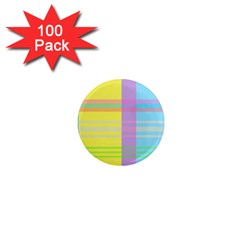 Easter Background Easter Plaid 1  Mini Magnets (100 pack) 