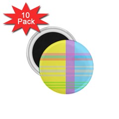 Easter Background Easter Plaid 1.75  Magnets (10 pack) 