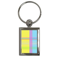 Easter Background Easter Plaid Key Chain (Rectangle)