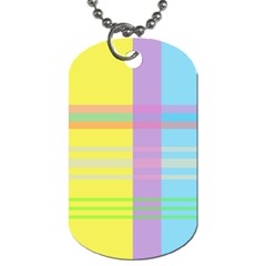 Easter Background Easter Plaid Dog Tag (One Side)