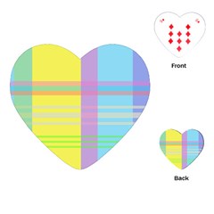 Easter Background Easter Plaid Playing Cards Single Design (heart) by Simbadda