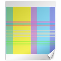 Easter Background Easter Plaid Canvas 8  x 10 