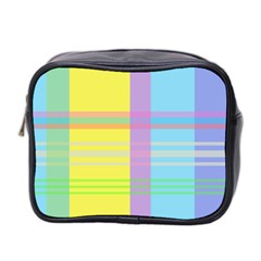 Easter Background Easter Plaid Mini Toiletries Bag (Two Sides)