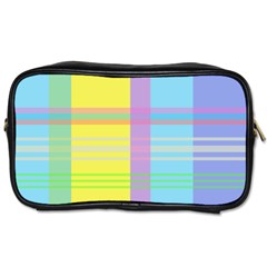 Easter Background Easter Plaid Toiletries Bag (two Sides) by Simbadda