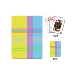 Easter Background Easter Plaid Playing Cards Single Design (Mini)