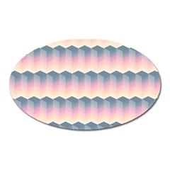 Seamless Pattern Background Block Oval Magnet