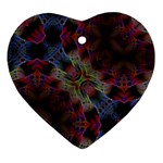 Animated Ornament Background Fractal Art Heart Ornament (Two Sides) Front