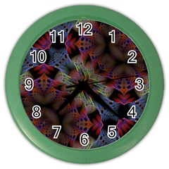 Animated Ornament Background Fractal Art Color Wall Clock by Simbadda