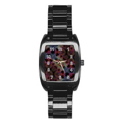 Animated Ornament Background Fractal Art Stainless Steel Barrel Watch by Simbadda