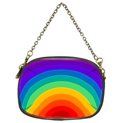 Rainbow Background Colorful Chain Purse (two Sides)