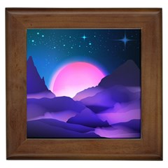 Mountain Sunrise Mountains Sunrise Framed Tiles by Simbadda