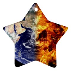 Earth World Globe Universe Space Star Ornament (two Sides) by Simbadda