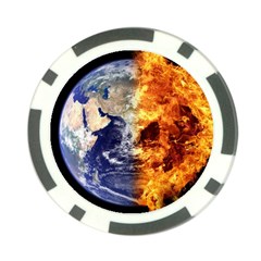 Earth World Globe Universe Space Poker Chip Card Guard