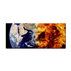 Earth World Globe Universe Space Hand Towel by Simbadda