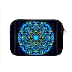 Mandala Blue Abstract Circle Apple Macbook Pro 15  Zipper Case by Simbadda