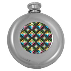 Seamless Pattern Background Abstract Round Hip Flask (5 Oz)