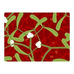 Mistletoe Christmas Texture Advent Double Sided Flano Blanket (mini)  by Simbadda