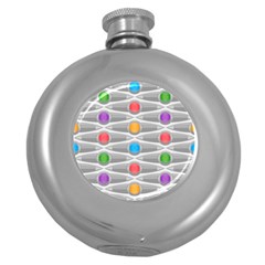 Seamless Pattern Background Abstract Round Hip Flask (5 Oz)